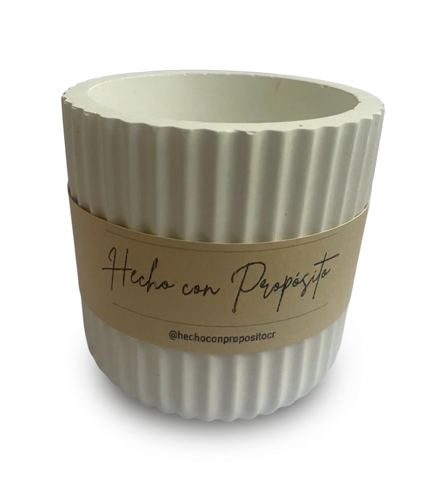 Vista frontal envase estriado